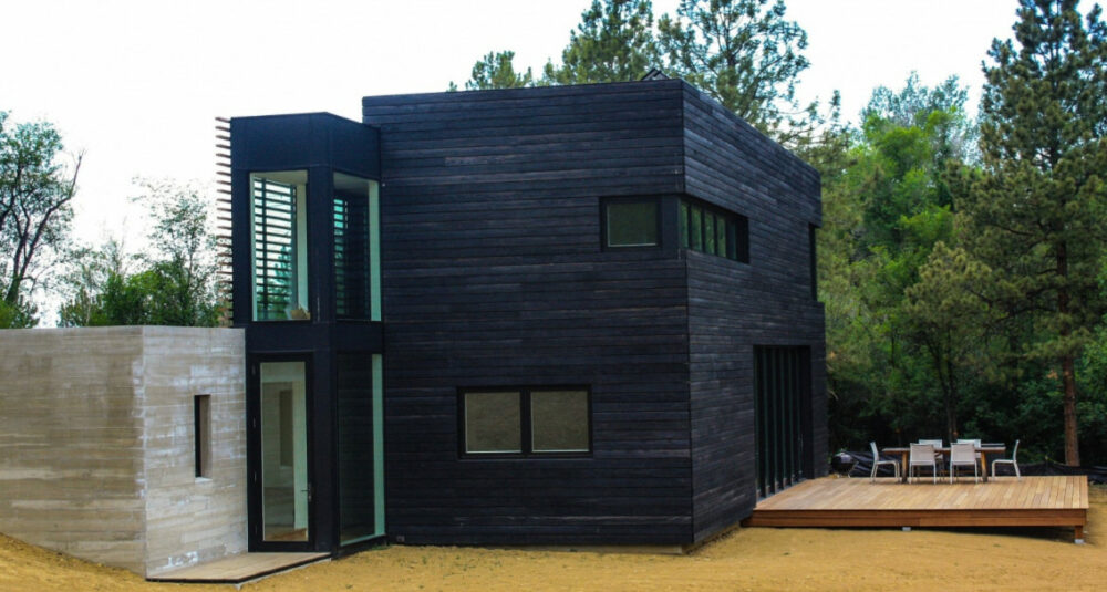 Moderne Holzgebäude